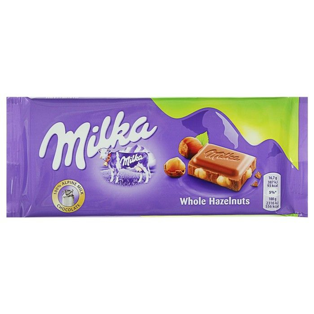 Милка шоколад 95 гр Цельный фундук (17)