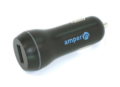 Автомобильное зарядное устройство AMPERIN CCB-1USB USB DC 5V 3.0A/9V 2A/12V 1.5A Черный