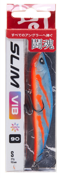 Воблер вертикальный Lucky John Slim VIB S 90, цвет 361