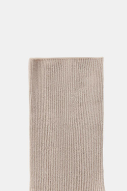 ZARA ВЫСОКИЕ НОСКИ В РУБЧИК, БЕЖЕВЫЙ