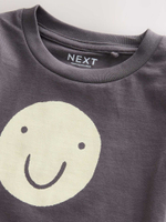 Куртка джинсовая с капюшоном и футболка в комплекте для мальчика Next AH3-452, Молочный, Серый