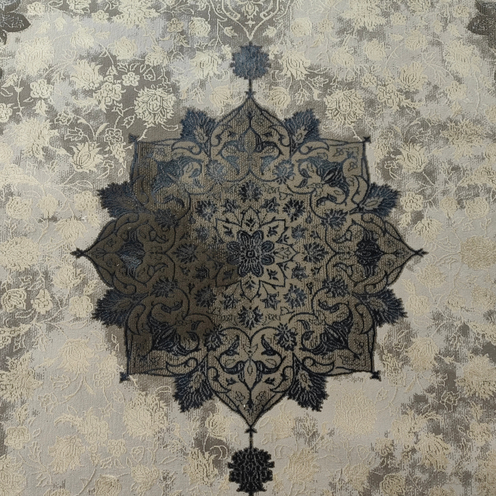 Zara Collection (200*280) - Ivory/Mustard, орнамент/графит/овал