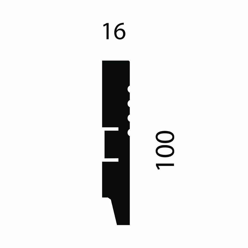 Плинтус под покраску, 100x16 мм