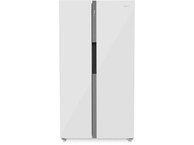 Холодильник Zugel ZRSS630W белое стекло