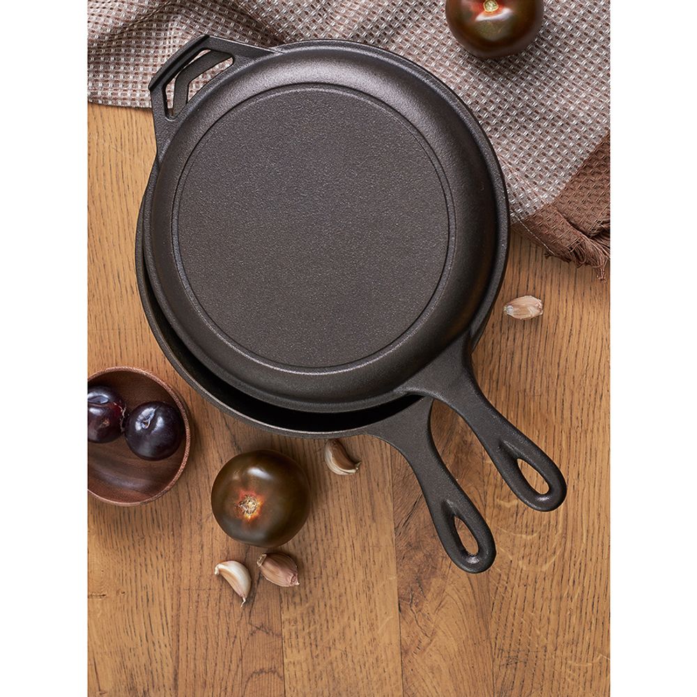 Набор сковород чугунных Brasen с масляной полировкой, Ø25 см, 2 шт.