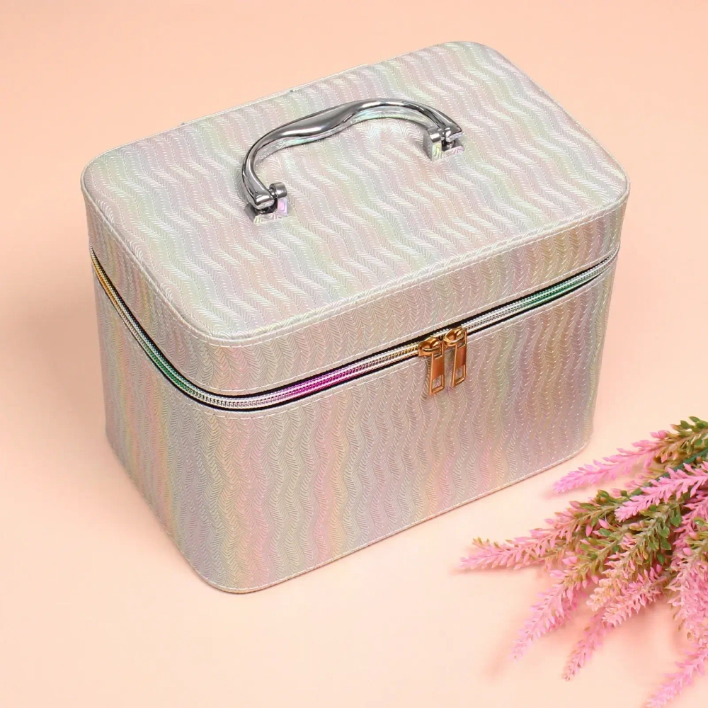 Шкатулка для украшений «ЛАНТАТИКА», цвет серебро, 15*23*17см