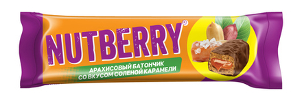 Арахисовый батончик со вкусом соленой карамели в глазури 50 г (24 шт)