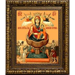 Живоносный источник. Икона Божьей Матери на холсте.