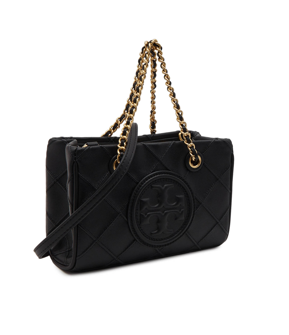 Кожаная сумка через плечо Fleming Soft Mini Chain TORY BURCH - черный(152334)