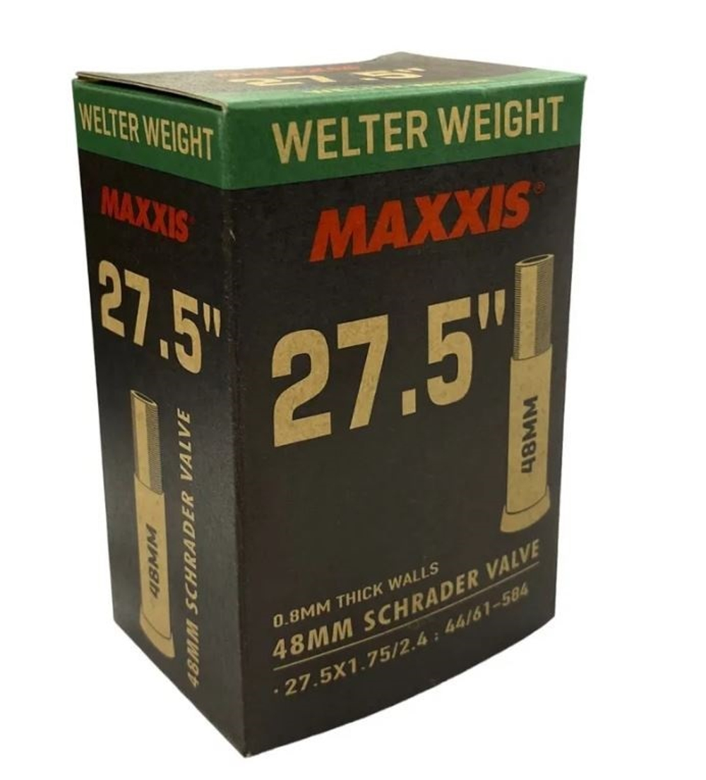 камера велосипедная MAXXIS WELTER WEIGHT 27.5X1.75/2.4 (44/61-584) 0.8 LSV48 (B-C) wp автониппель