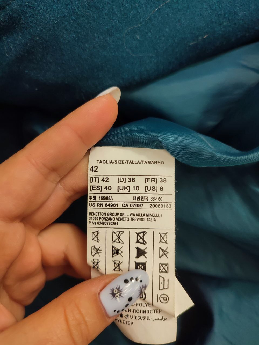 Пальто Benetton шерстяное 42 размер