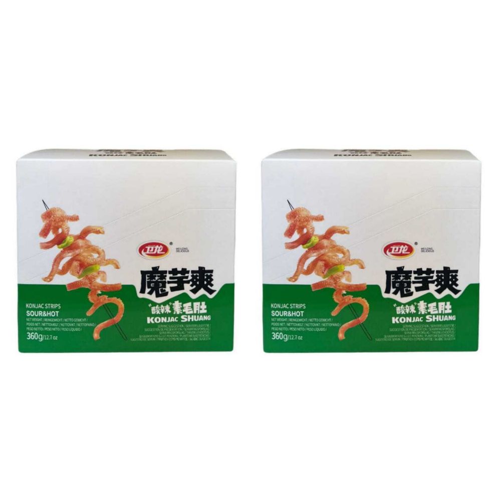 Лапша конжаковая остро-кислая Weilong Sour&amp;Hot 360 г