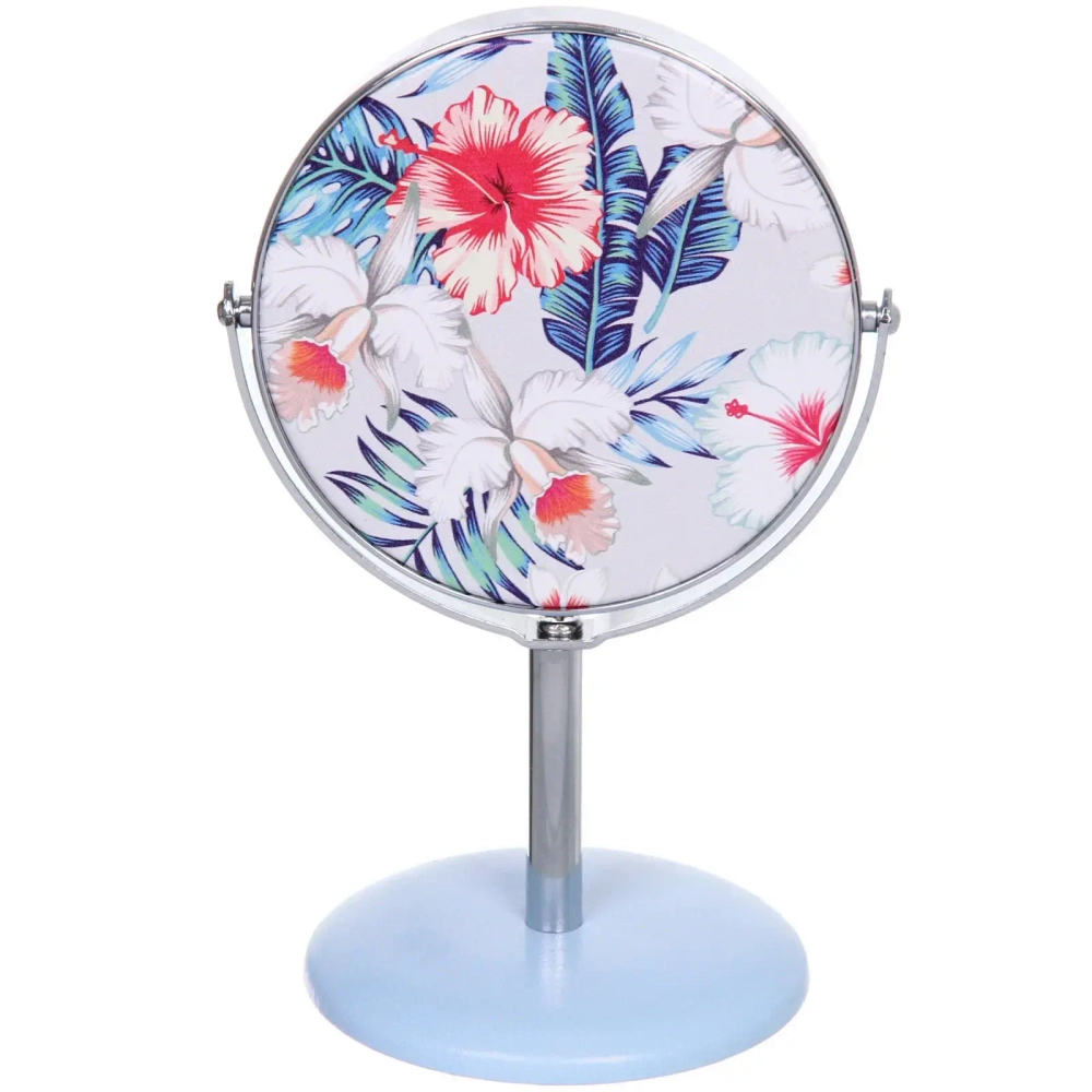 Зеркало косметическое настольное «ФРАТЕЛЛИ», тропики, 14*9,3см (коробка)