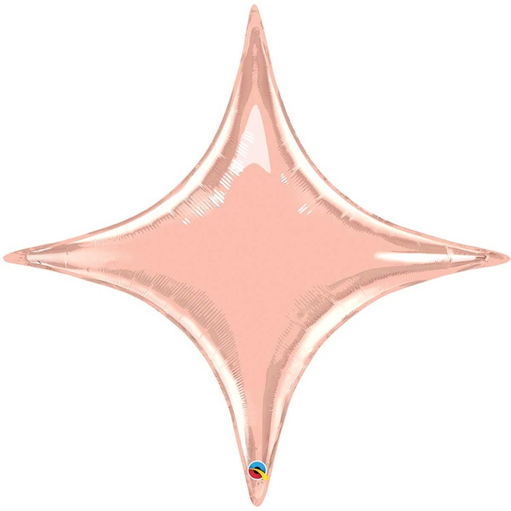 Фольгированная фигура, Звезда 4-х конечная 40"  Rose Gold