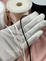 Шнур круглый атласный белый