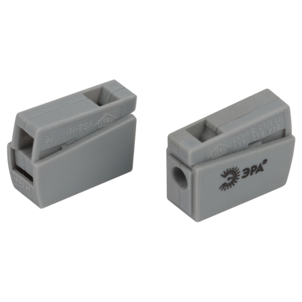 Клемма ЭРА NO-225-410 быстрозажимная 221-101 для светильников 1 полюс 0.5-2.5мм2 упаковка 50 шт