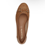 Кожаные балетки коричневого цвета Tamaris