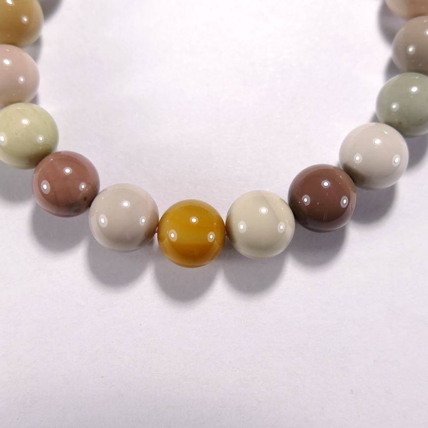 Бусина из агата Алашанского, пастельных оттенков, шар гладкий 10 мм