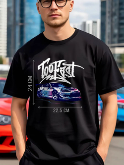 Футболка мужская y2k с принтом машиной