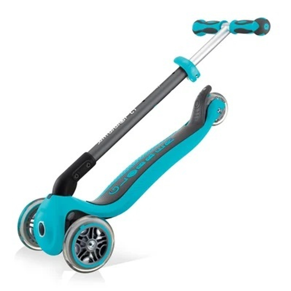 Самокат Globber Go Up Deluxe Play Lights бирюзовый