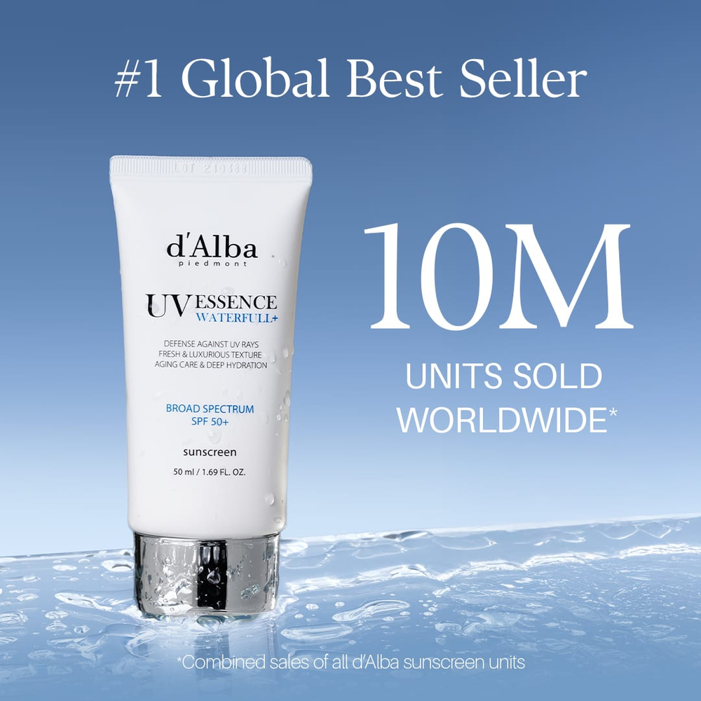 d'Alba, UV Essence Waterfull + Sunscreen, SPF 50+, 50 мл (1,69 жидк. Унции)