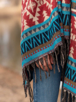 Теплый палантин с орнаментом