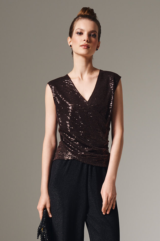 23136 Топ женский (медно-черный)