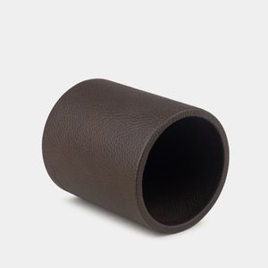 Подставка для ручек из кожи теленка, темно-коричневого цвета