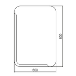 Зеркало LORANTO Алькон 550х800 гор/верт крепеж (ФР-00002360)