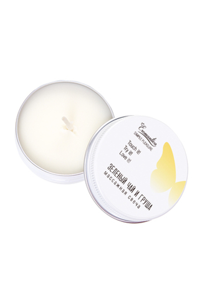 Массажная свеча Зеленый чай и груша 30 мл