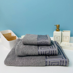 Полотенце махровое 70*140см «POSEIDON» цвет серый шторм 10330 плотность 420гр/м2 с петелькой-подвесом
