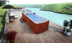 Плавательный гидромассажный спа-бассейн Victoria Star VS-MU601 с ламинарным противотоком и двумя чашами