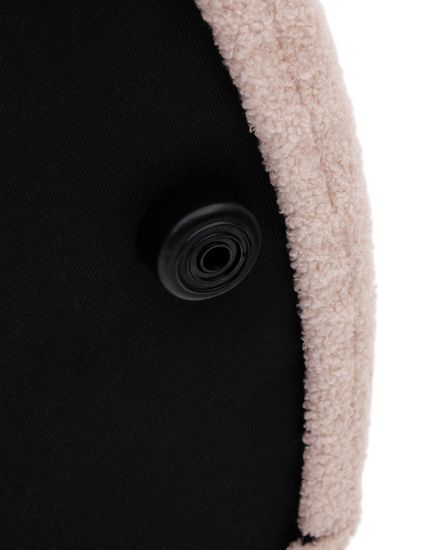 Kaeli Пуф для ног со съемным чехлом из розового букле Ø 120