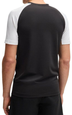 Мужская теннисная футболка BOSS Active Colour Blocked - черный