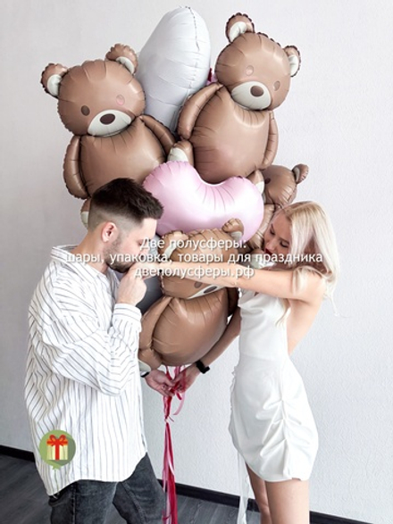 Набор шаров Влюбленные мишки