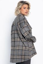 Пальто-рубашка Хармони (серо-бежевая) Б15041-5М LT Collection