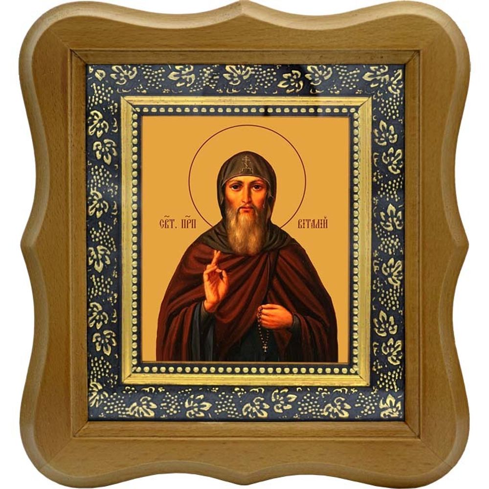 Виталий Александрийский Святой преподобный. Икона на холсте.