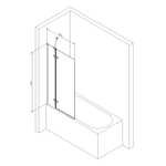 Душевая шторка на ванну AM.PM Tender W45BS-D3W5-140CT