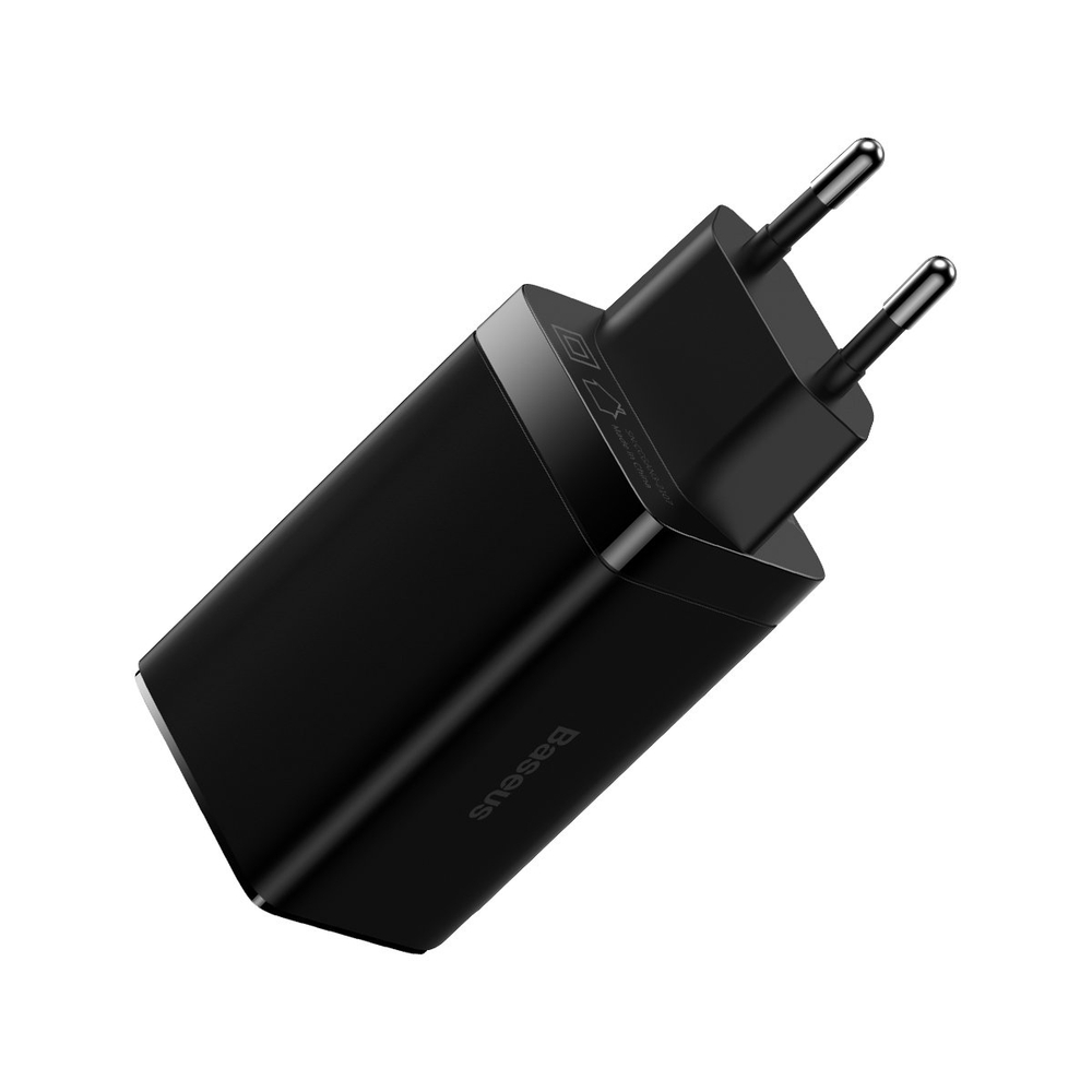 Сетевое зарядное устройство 65W Baseus GaN5 Pro Fast Charger 2C+U Черный (Black)