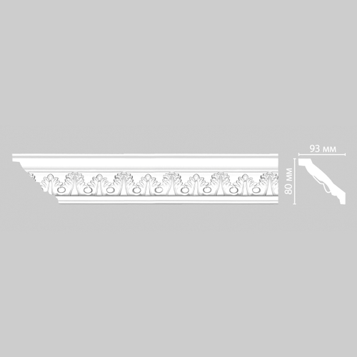 Плинтус потолочный с рисунком Decomaster 95854 91х80х2400мм