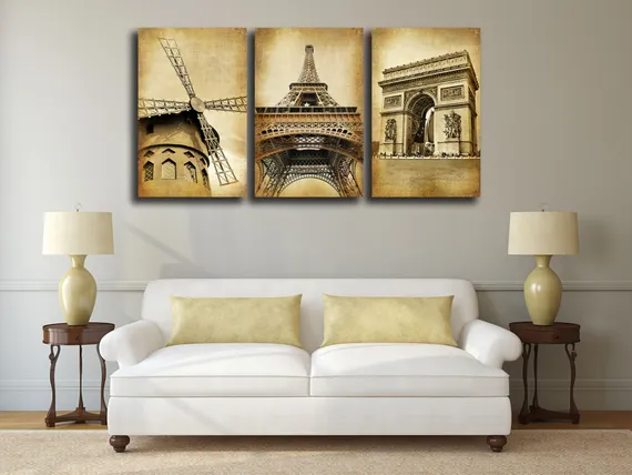 Модульная картина "Винтажный париж"