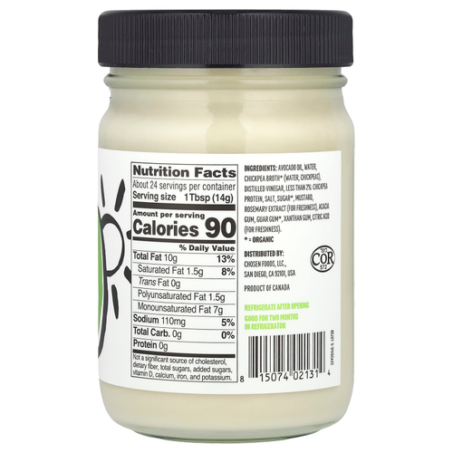 Chosen Foods, веганский майонез, 355 мл (12 жидк. унций)