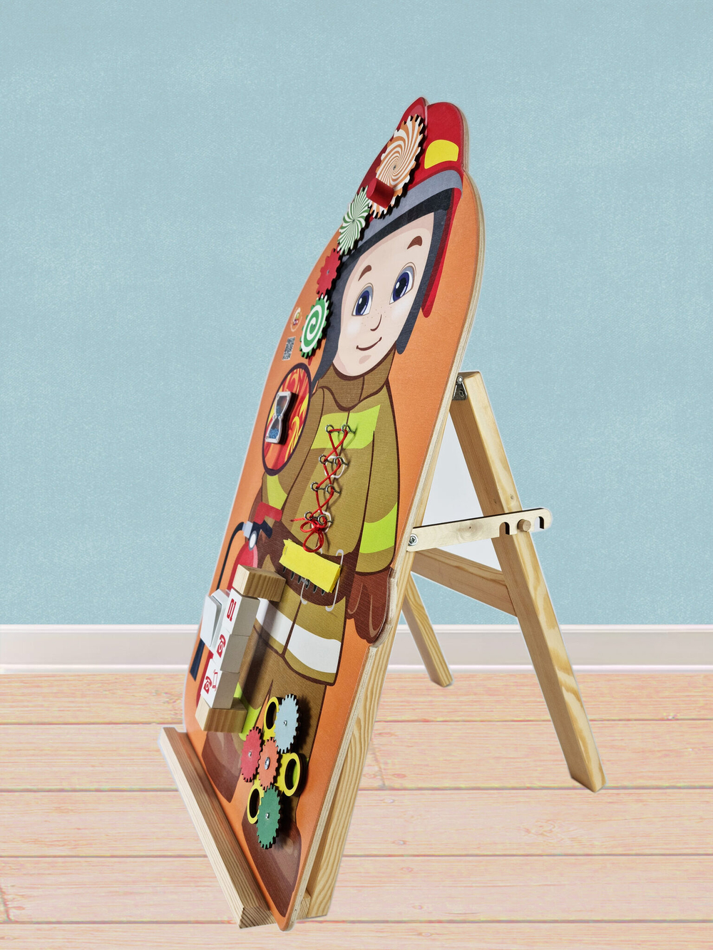 Подставка для бизибордов из массива дерева складная