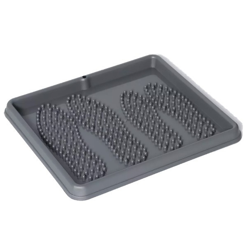 Лоток для обуви серый 43*39 5 0307