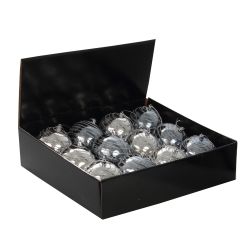 GAEM Набор из 12шт, Украшение новогоднее Шар "Спираль серебристая", D10 см, L44 W33 H11 см