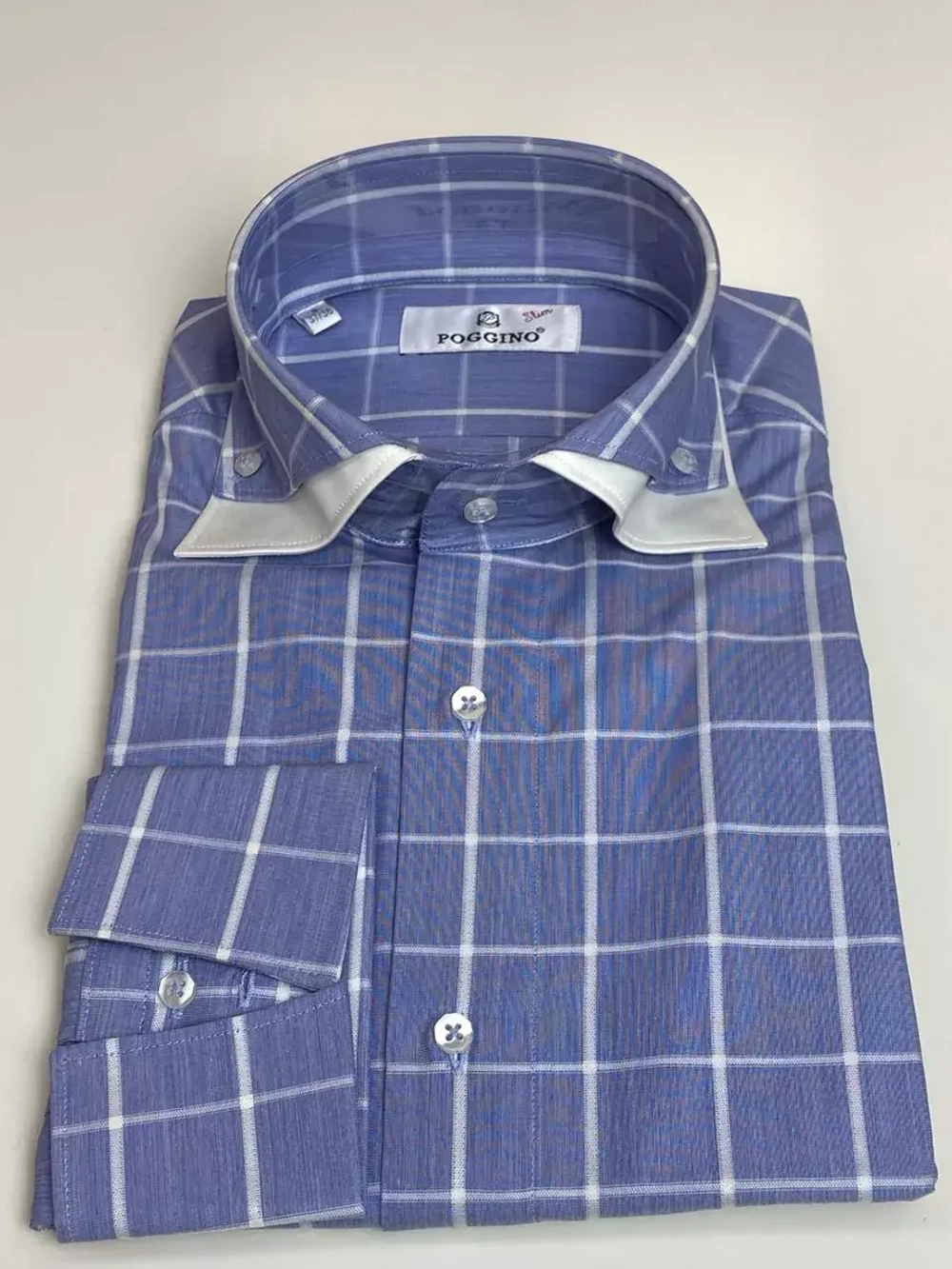 Рубашка с длинным рукавом приталенная