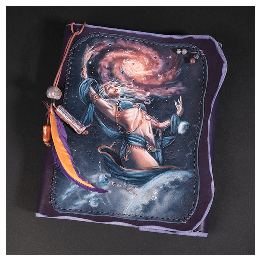 Кожаный ежедневник «Шаманка» фиолетовый