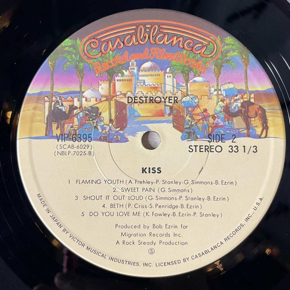 Винтажная виниловая пластинка LP Kiss Destroyer (Japan 1977) (Obi) King Of The Night Time World