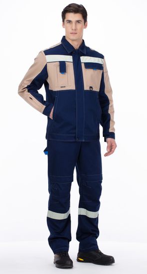 Костюм "Таль" полукомбинезон (т.синий/бежевый)