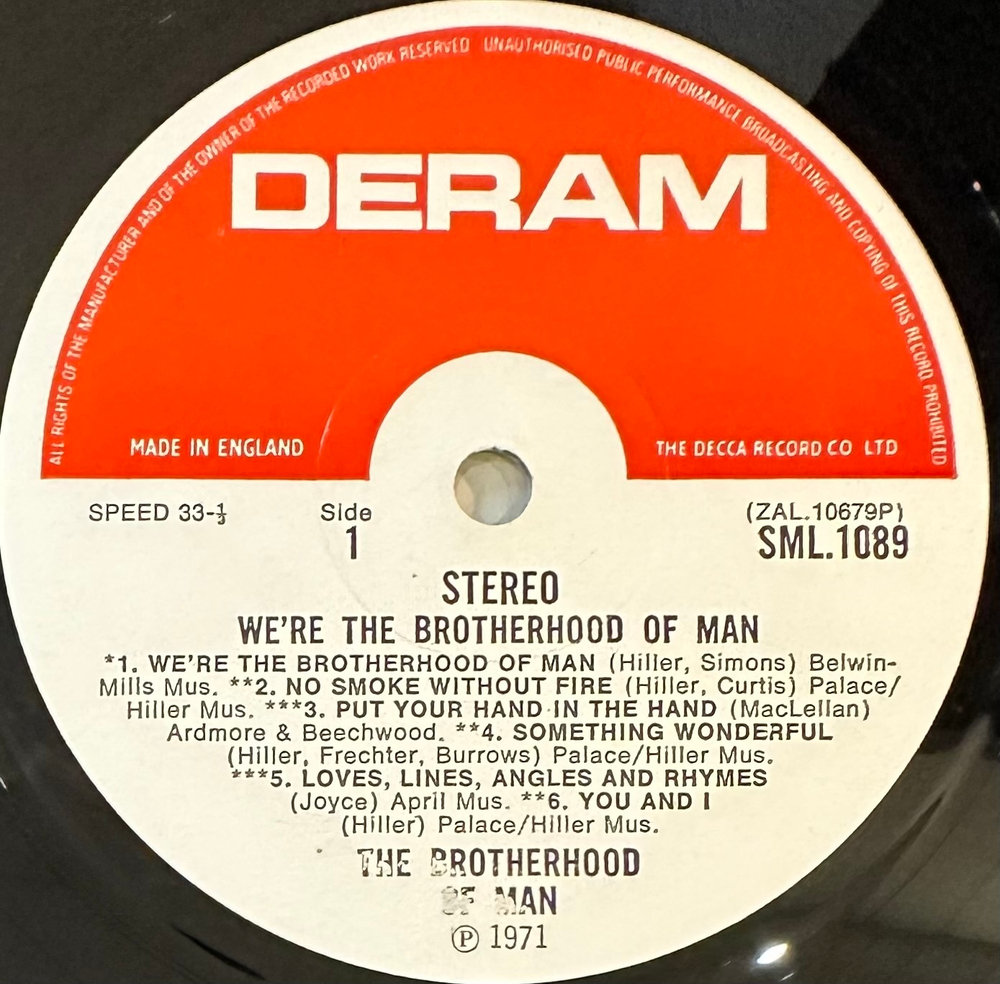 Brotherhood Of Man- We're The Brotherhood Of Man (Англия 1972г.)